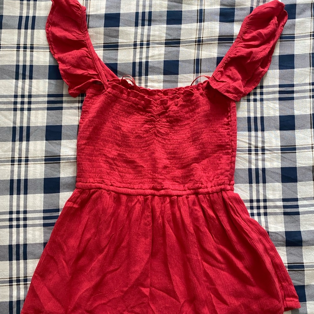 red Hollister blouse